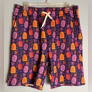 MR. GUGU & MISS GO PINEAPPLE SHORTS Men’s XL Whimsical Festival Novelty Colorful